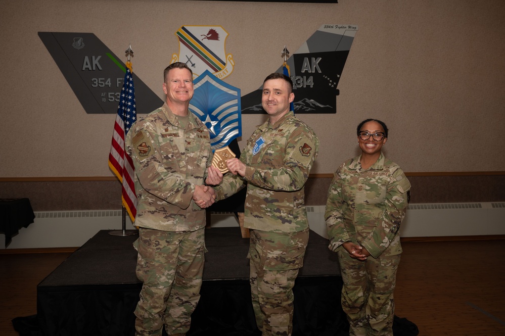 354th FW hosts a Master Sgt Release ceremony