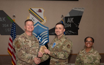 354th FW hosts a Master Sgt Release ceremony