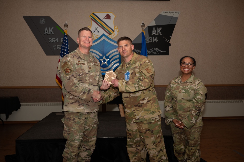 354th FW hosts a Master Sgt Release ceremony
