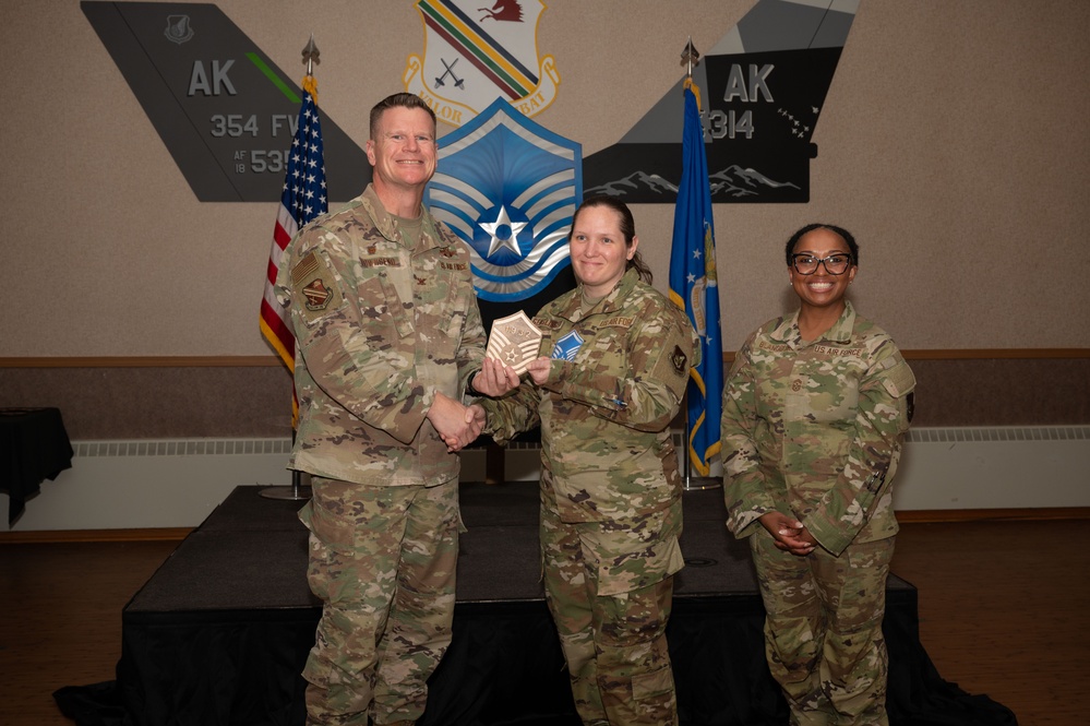 354th FW hosts a Master Sgt Release ceremony