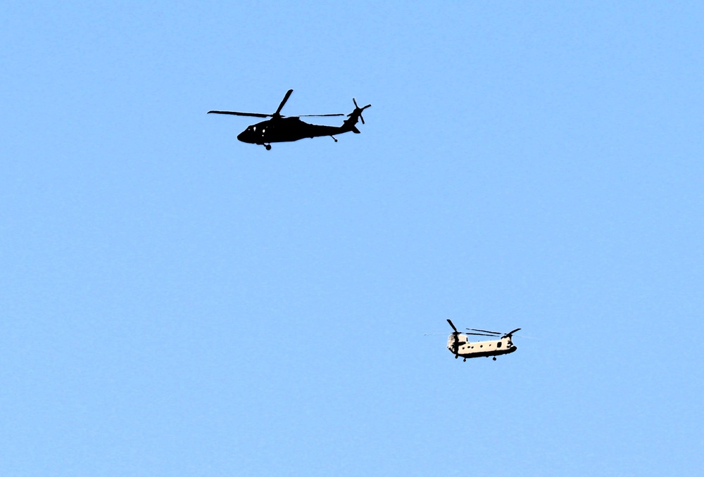 June 2025 helicopter training operations at Fort McCoy