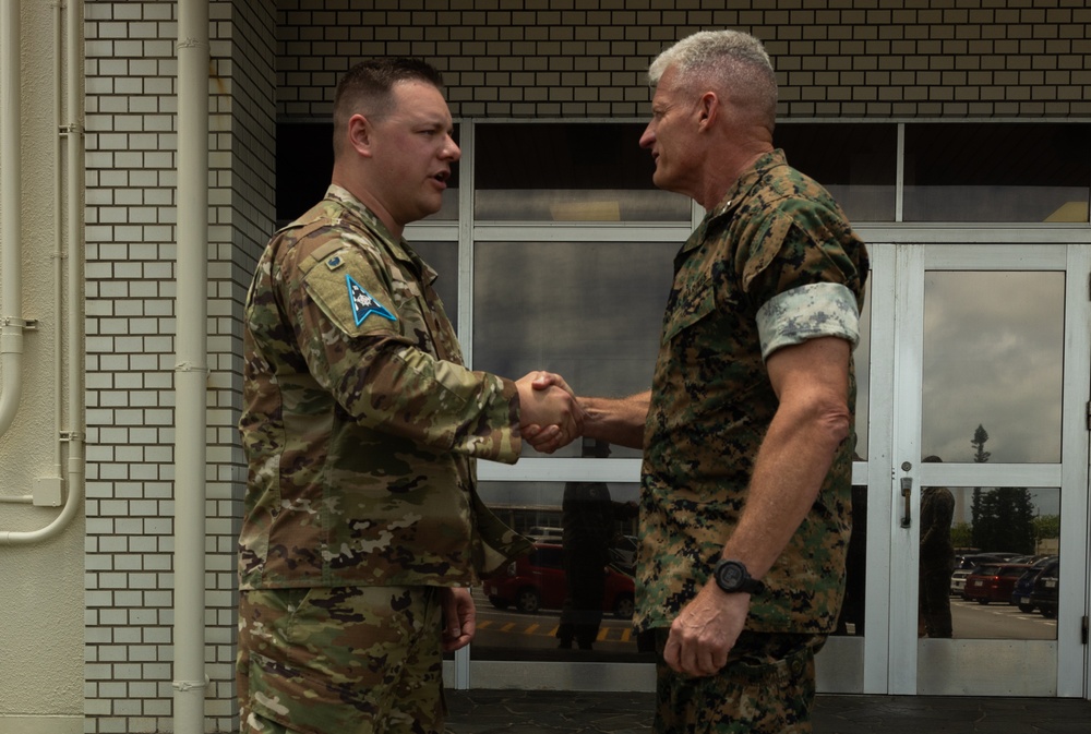 Space Force Guardians Receive Coin at III MEF Headquarters