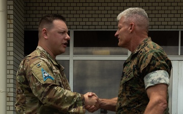 Space Force Guardians Receive Coin at III MEF Headquarters