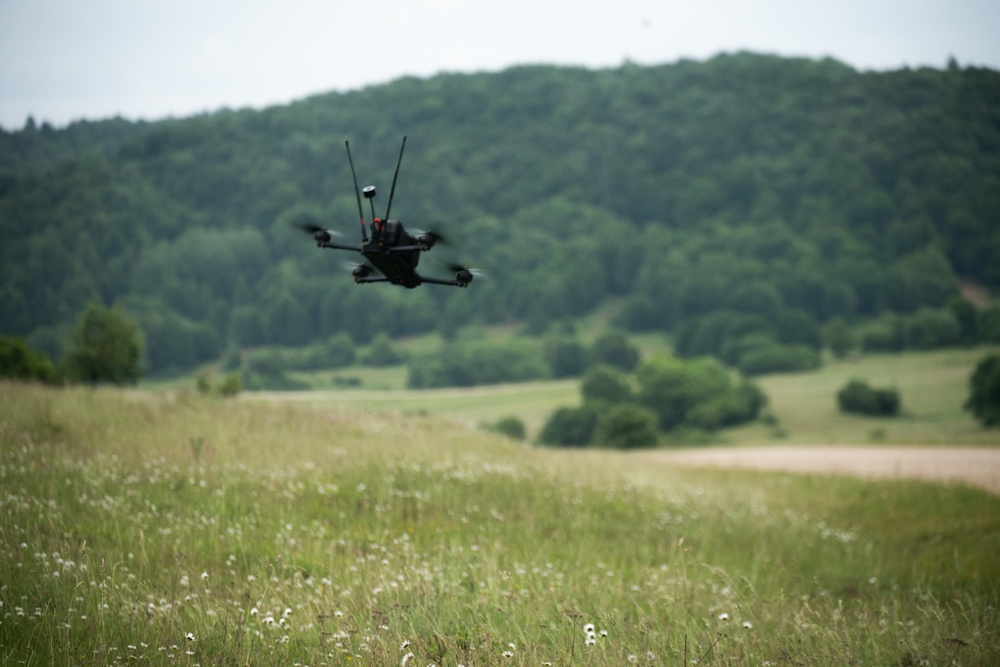 British soldiers fly drones for CUAS training during Project Flytrap