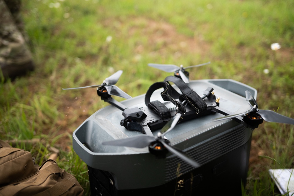 British soldiers fly drones for CUAS training during Project Flytrap