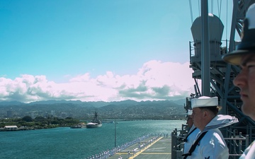 Manning the Rails Aboard USS Tripoli