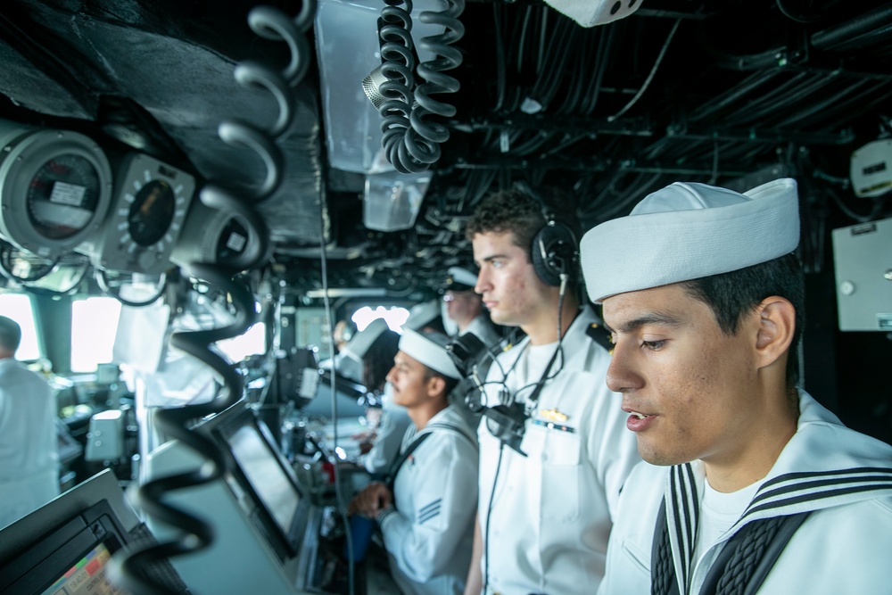Manning the Rails Aboard USS Tripoli