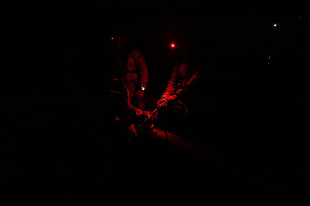 U.S. Soldiers Conduct Limited Visibility Wet Gap Crossing during Saber Guardian 25