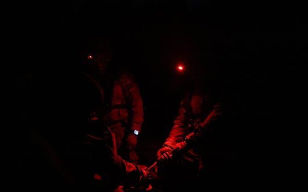U.S. Soldiers Conduct Limited Visibility Wet Gap Crossing during Saber Guardian 25
