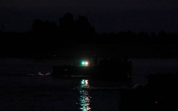 U.S. Soldiers Conduct Limited Visibility Wet Gap Crossing during Saber Guardian 25