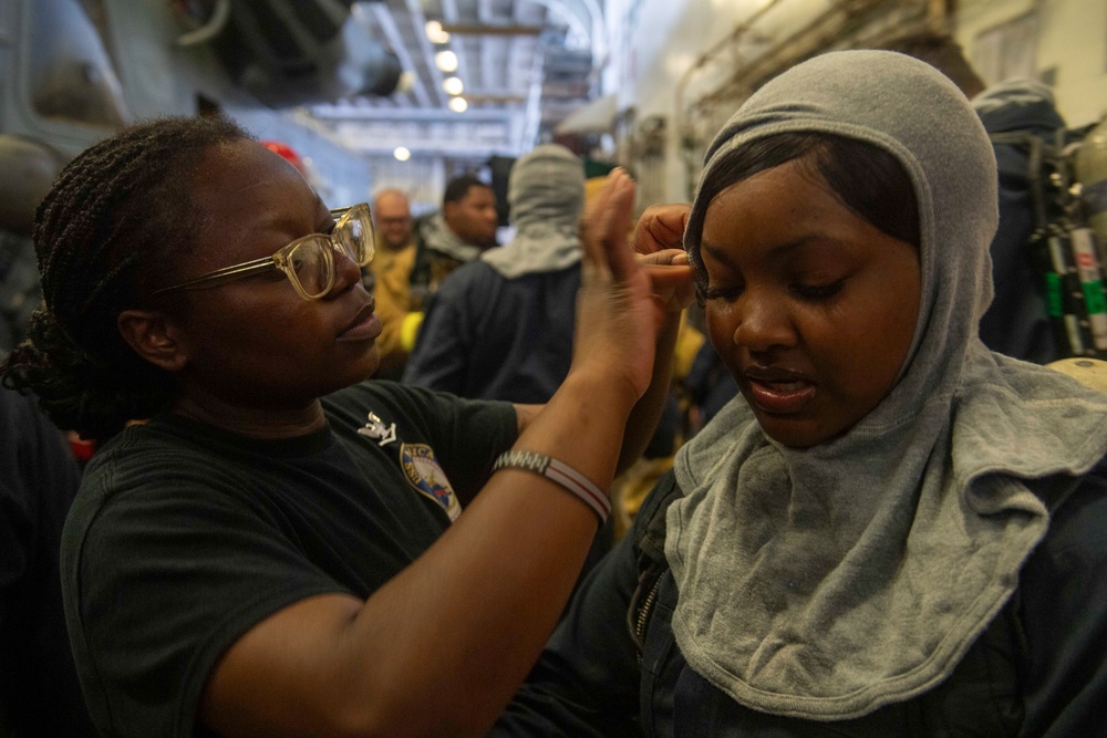 Damage Control Training aboard USS America (LHA 6)
