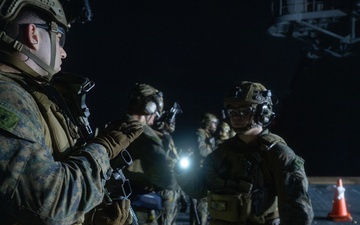 Marines aboard USS America (LHA 6) Conduct Deck Shoot