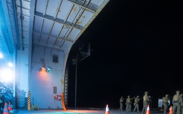 Marines aboard USS America (LHA 6) Conduct Deck Shoot