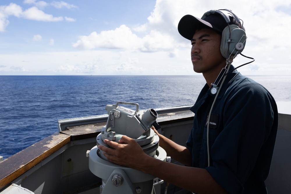 Curtis Wilbur Sailor Stands Lookout