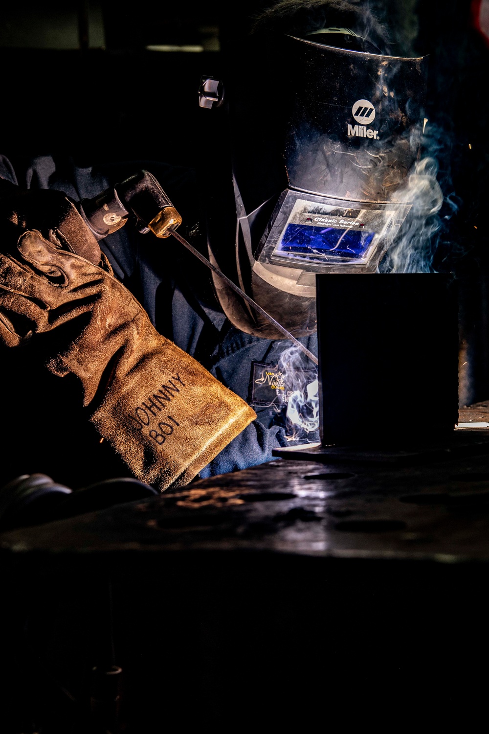 Nimitz Sailor Welds Stock Metal