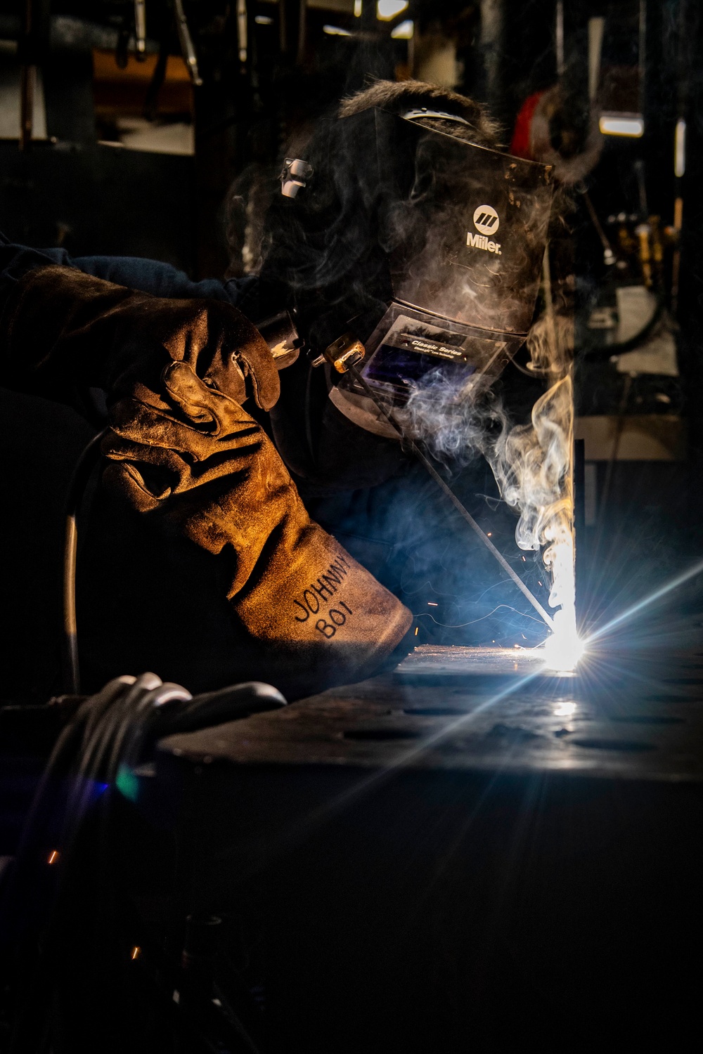 Nimitz Sailor Welds Stock Metal