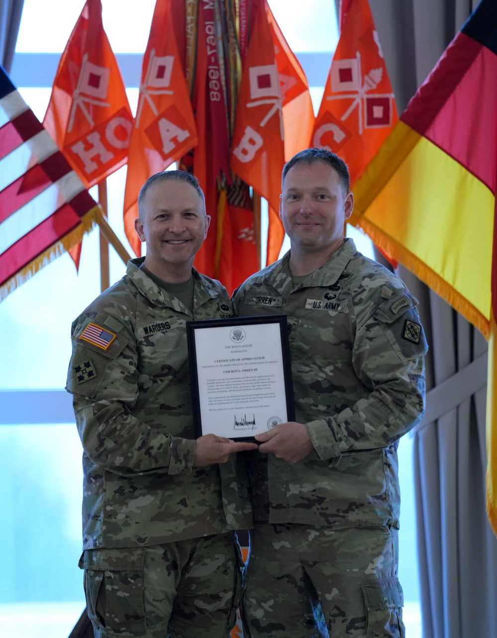 Command Sgt. Maj. Roy Orren retires from U.S. Army