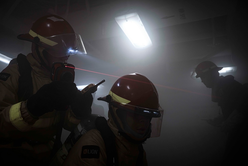 Nimitz Conducts a General Quarters Drill