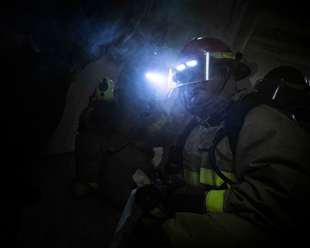 Nimitz Conducts a General Quarters Drill