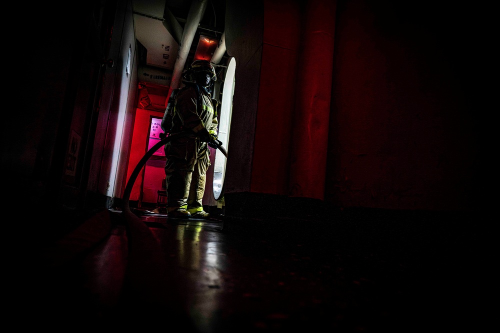 Nimitz Conducts a General Quarters Drill
