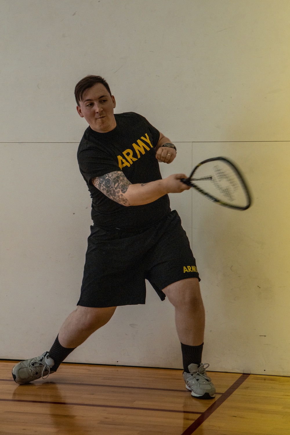 Soldiers Play Racquetball During KATUSA Friendship Week