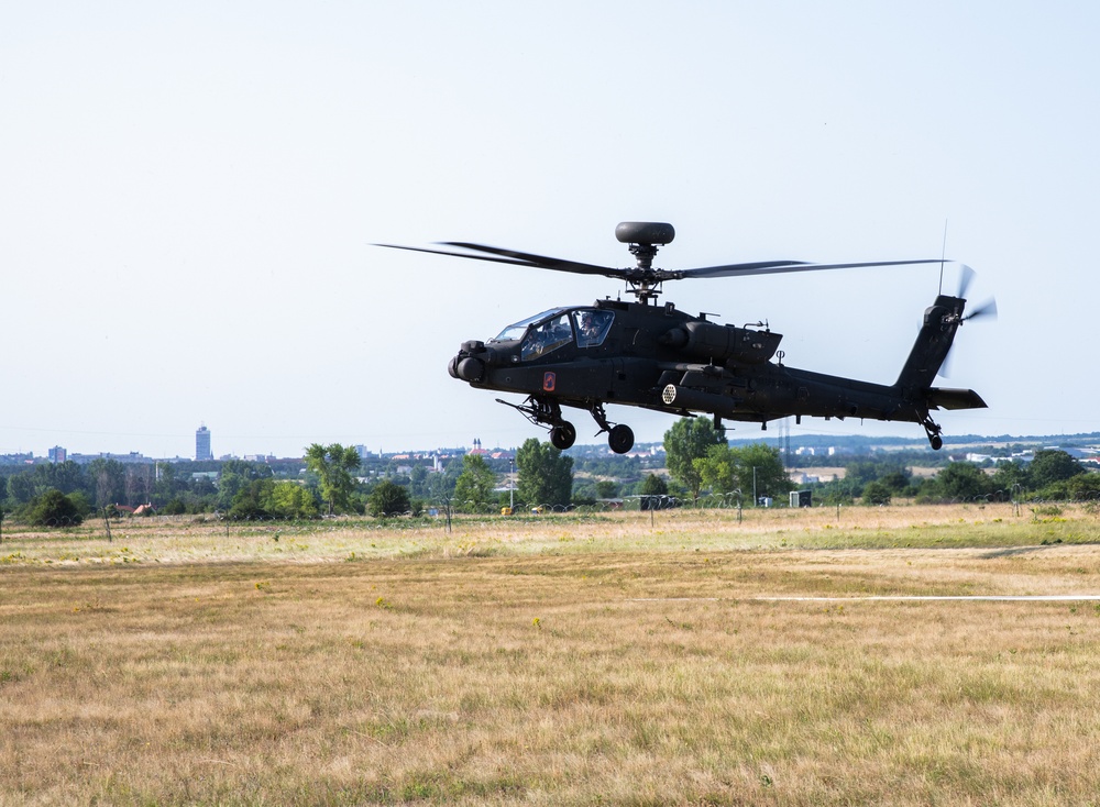 12CAB Soldiers showcase Apache lethality during Saber Guardian 25