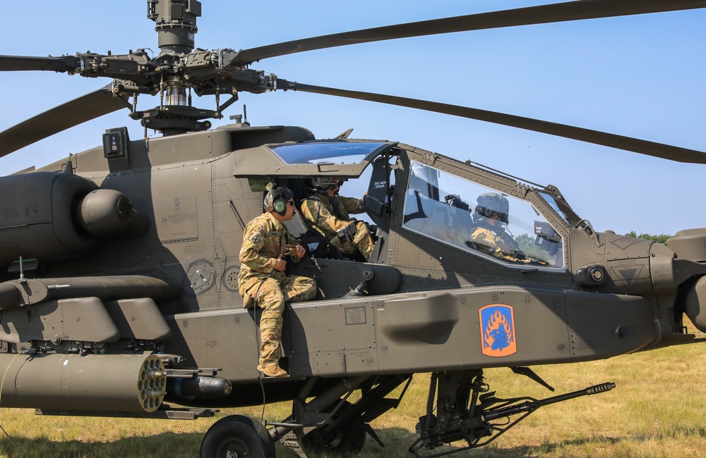 12CAB Soldiers showcase apache lethality during Saber Guardian 25