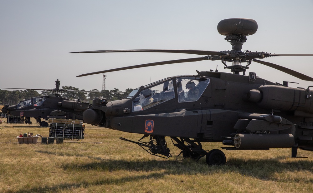 12CAB Soldiers showcase apache lethality during Saber Guardian 25