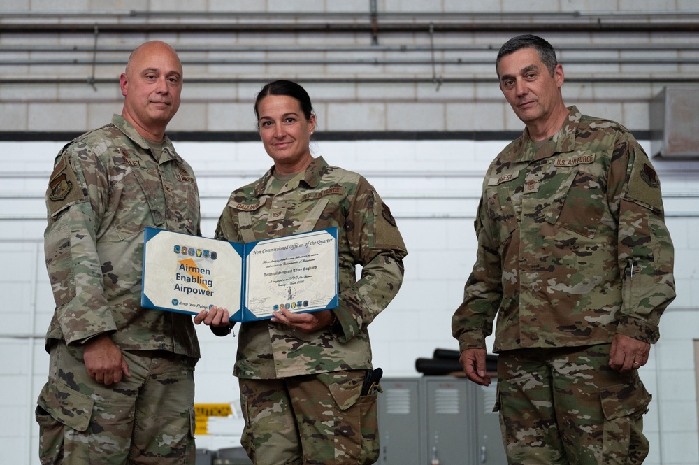 102nd Mission Support Group recognizes Airmen during commander’s call