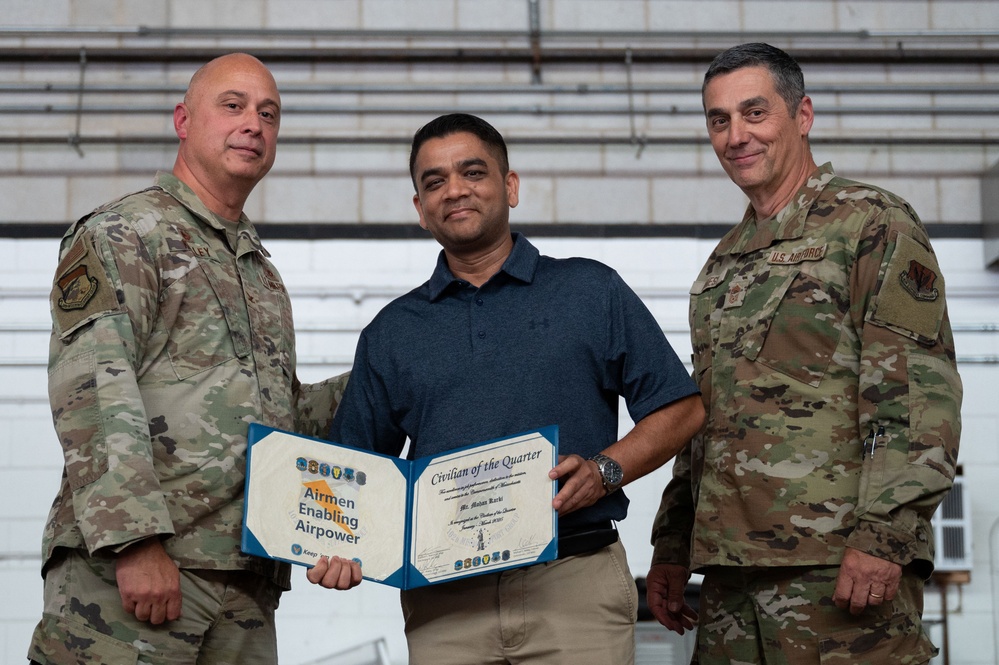 102nd Mission Support Group recognizes Airmen during commander’s call