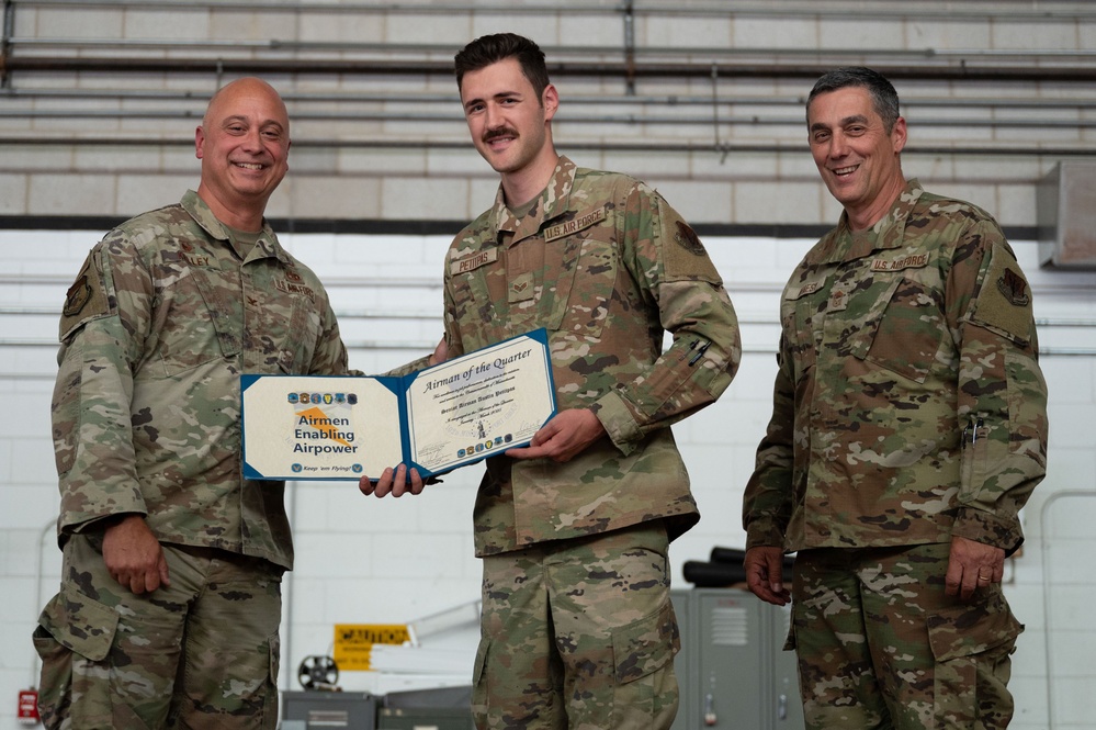 102nd Mission Support Group recognizes Airmen during commander’s call