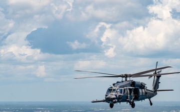 Rescue Airmen conduct two-ship training flight