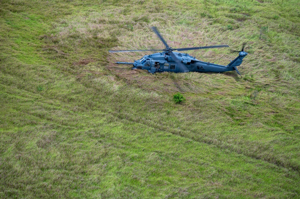 Rescue Airmen conduct two-ship training flight