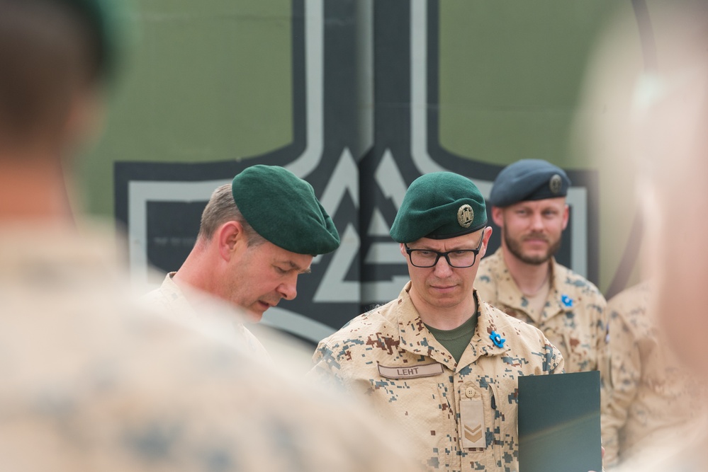 Estonian Defence Forces Conduct Transfer of Authority Ceremony