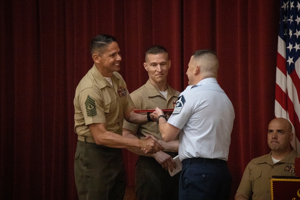 SMMC Ruiz speaks at pilot SNCO Leadership School graduation