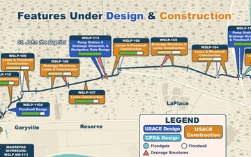 West Shore Lake Pontchartrain Progress Map