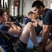 Student flight Airman participate in a mock Air Force Physical Fitness Assessment