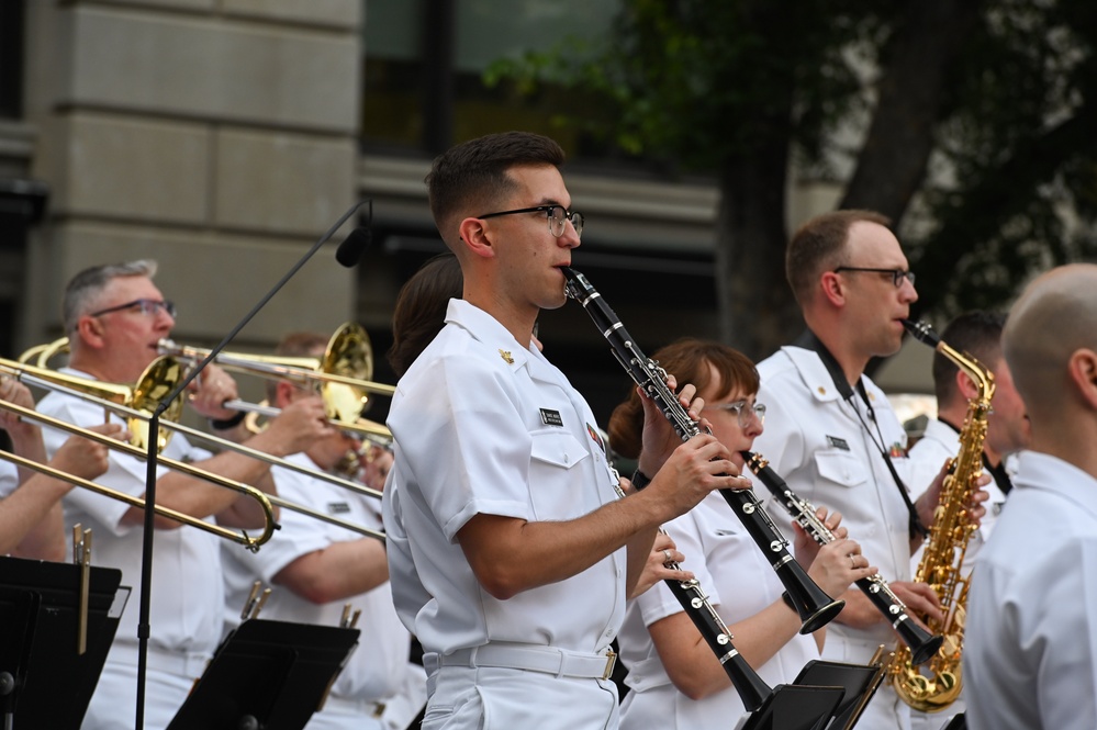 United States Navy Band Performs Their Concert on The Avenue At The Navy Memorial