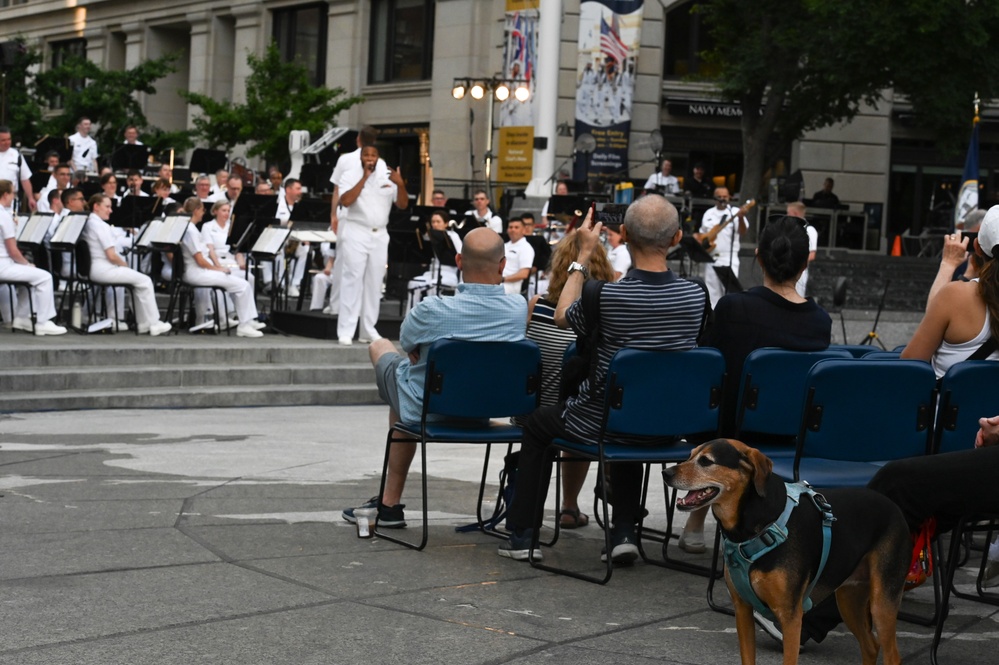 United States Navy Band Performs Their Concert on The Avenue At The Navy Memorial