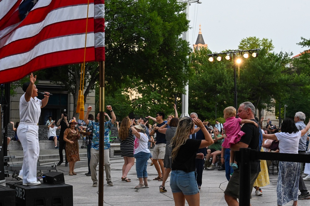 United States Navy Band Performs Their Concert on The Avenue At The Navy Memorial