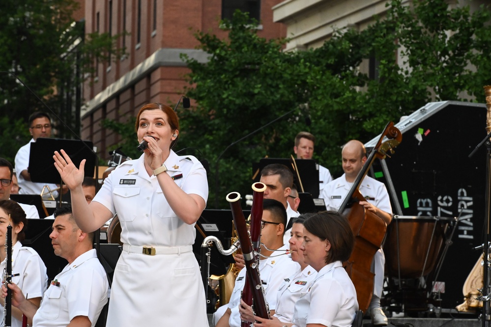 United States Navy Band Performs Their Concert on The Avenue At The Navy Memorial