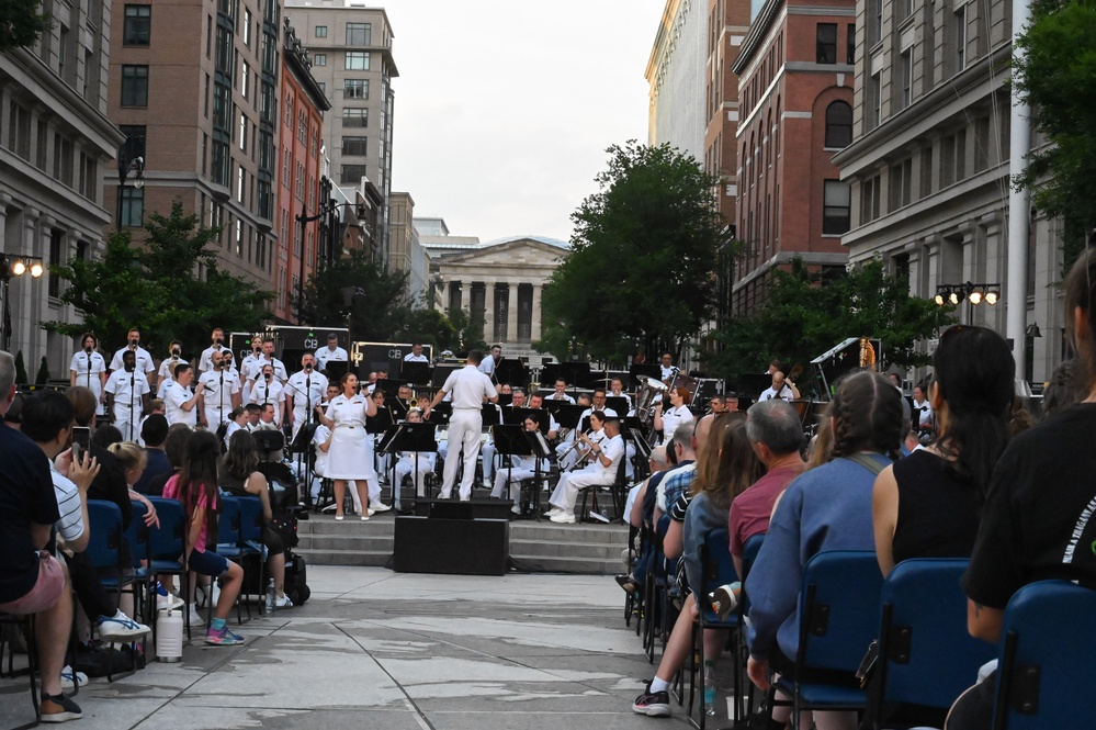 United States Navy Band Performs Their Concert on The Avenue At The Navy Memorial