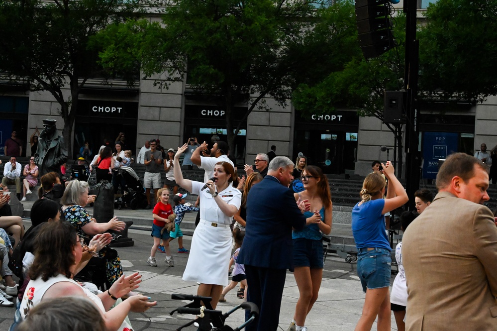 United States Navy Band Performs Their Concert on The Avenue At The Navy Memorial