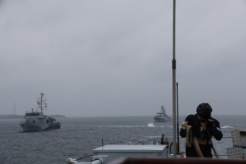 SNMCMG1 ships participate in a TACEX during BALTOPS 25