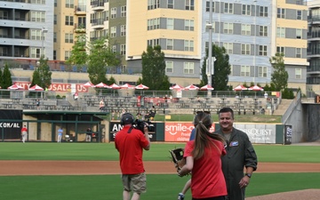 117ARW throws first pitch at Bham Baron's Game