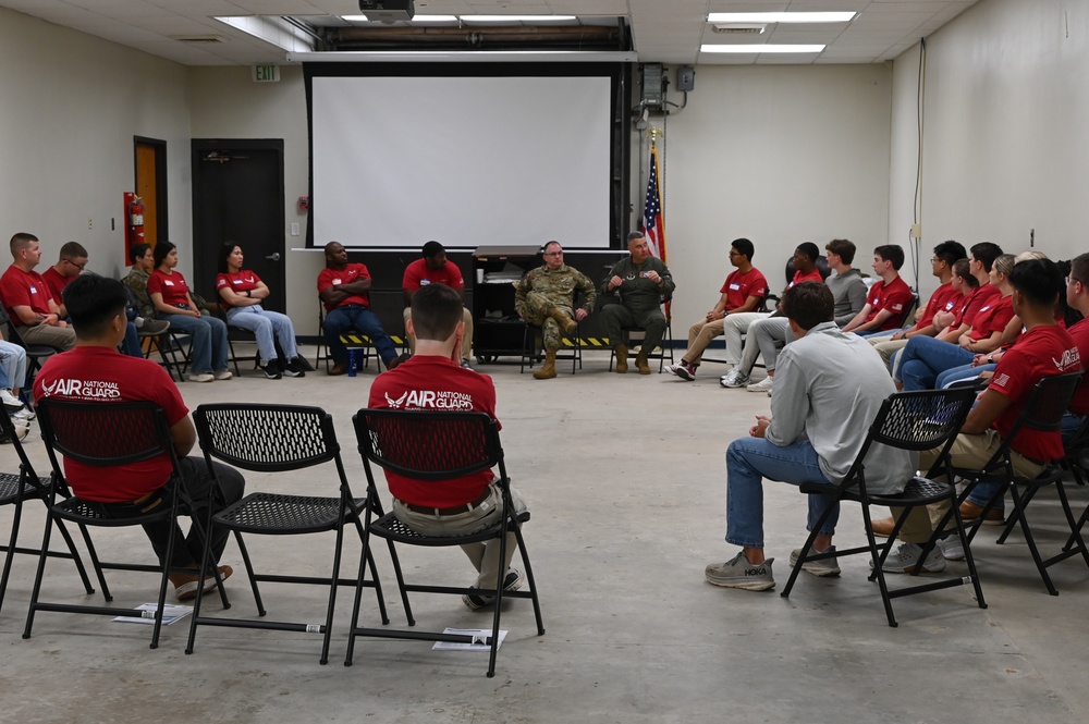 Wing Leadership speaks with 117th Red Shirts