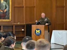 MG Marsiglia Encourages New U-M Lieutenants