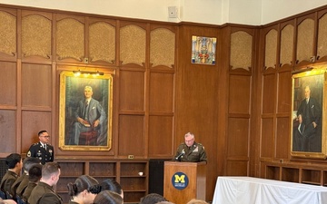 MG Marsiglia Encourages New U-M Lieutenants