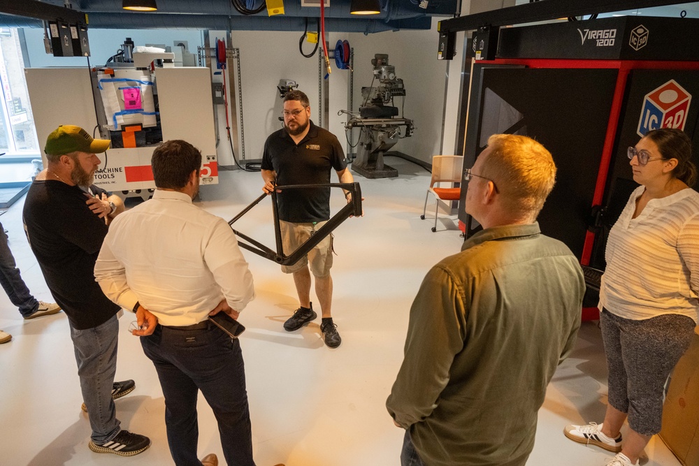 NAVSUP employees tour Harrsiburg University STORMWERX