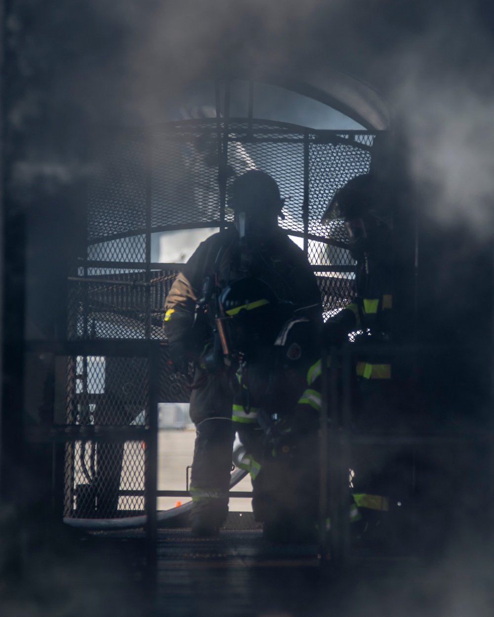 Rickenbacker and local fire departments-controlled burn exercise